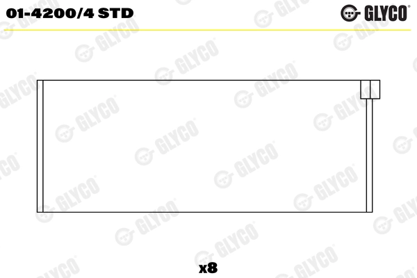 01-4200/4 STD GLYCO Шатунный подшипник (фото 1)