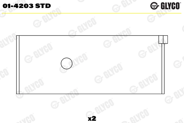 01-4203 STD GLYCO Шатунный подшипник (фото 1)