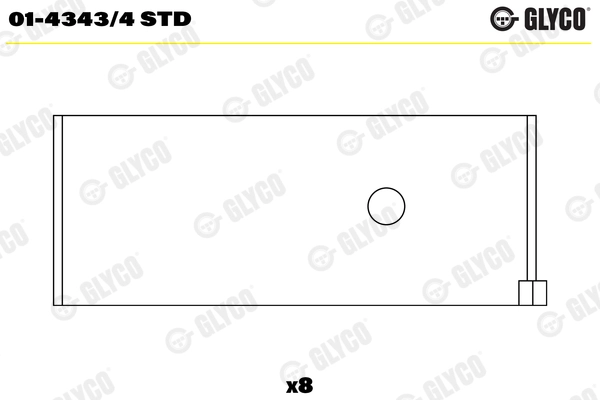 01-4343/4 STD GLYCO Шатунный подшипник (фото 1)