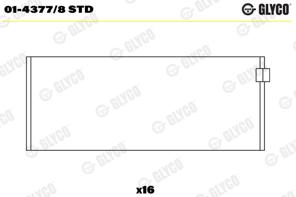 01-4377/8 STD GLYCO Шатунный подшипник (фото 1)
