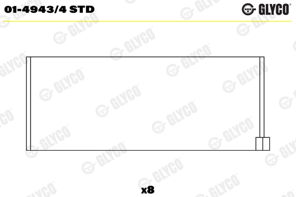 01-4943/4 STD GLYCO Шатунный подшипник (фото 1)