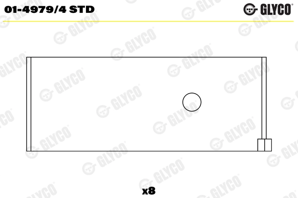 01-4979/4 STD GLYCO Шатунный подшипник (фото 1)