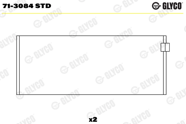 71-3084 STD GLYCO Шатунный подшипник (фото 1)