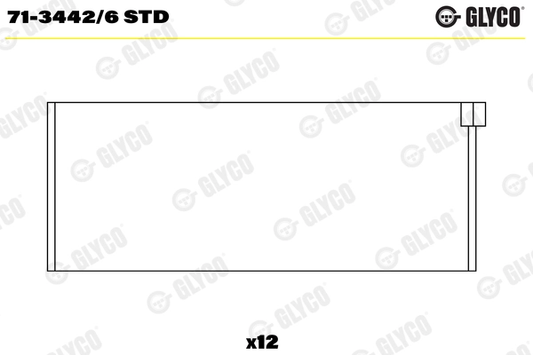 71-3442/6 STD GLYCO Шатунный подшипник (фото 1)