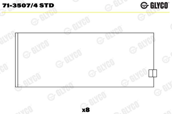 71-3507/4 STD GLYCO Шатунный подшипник (фото 1)