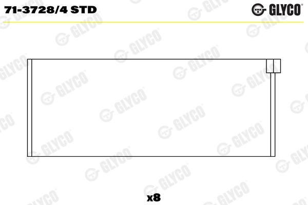 71-3728/4 STD GLYCO Шатунный подшипник (фото 1)