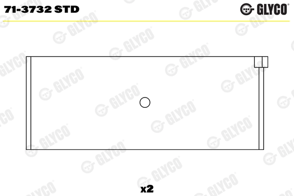 71-3732 STD GLYCO Шатунный подшипник (фото 1)