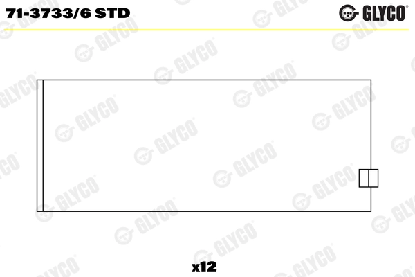 71-3733/6 STD GLYCO Шатунный подшипник (фото 1)