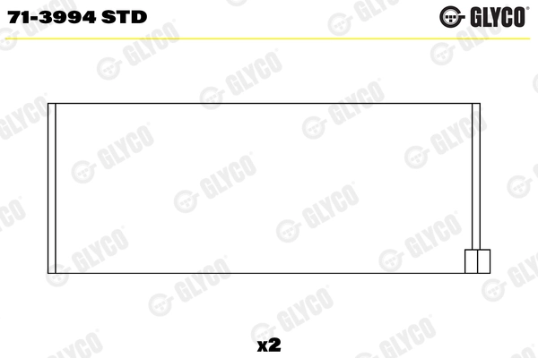 71-3994 STD GLYCO Шатунный подшипник (фото 1)