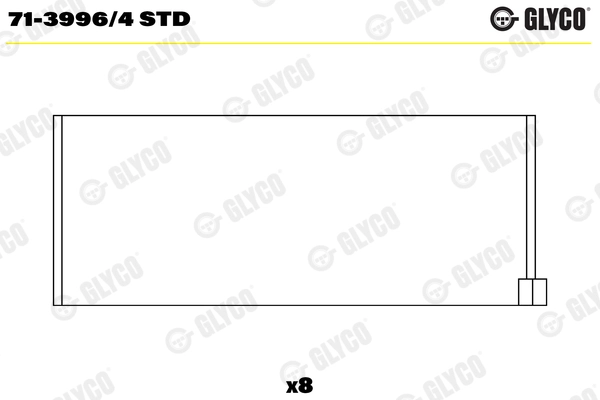 71-3996/4 STD GLYCO Шатунный подшипник (фото 1)