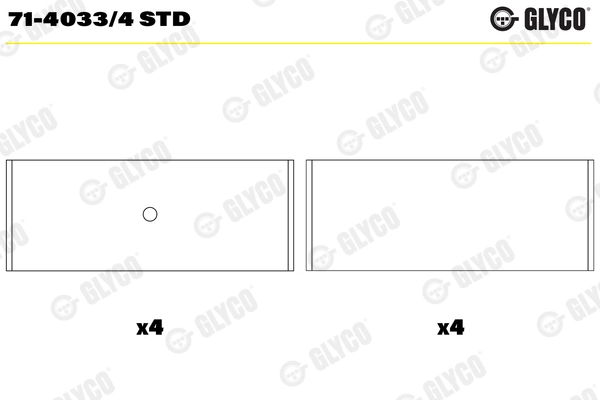 71-4033/4 STD GLYCO Шатунный подшипник (фото 1)