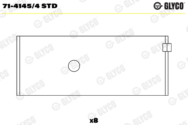 71-4145/4 STD GLYCO Шатунный подшипник (фото 1)