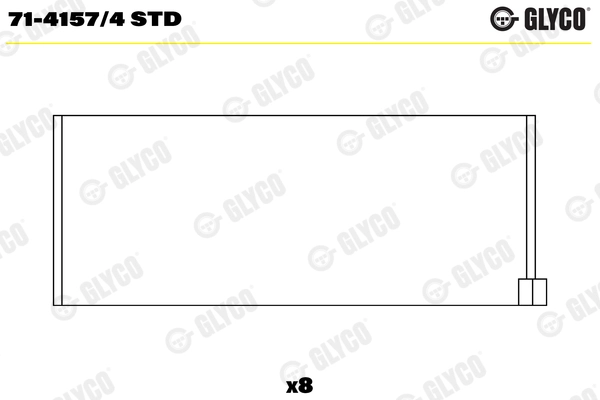 71-4157/4 STD GLYCO Шатунный подшипник (фото 1)