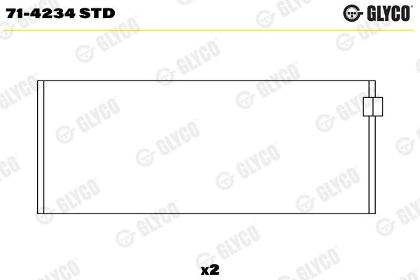 71-4234 STD GLYCO Шатунный подшипник (фото 1)
