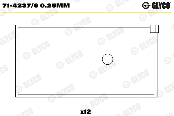 71-4237/6 0.25mm GLYCO Шатунный подшипник (фото 1)