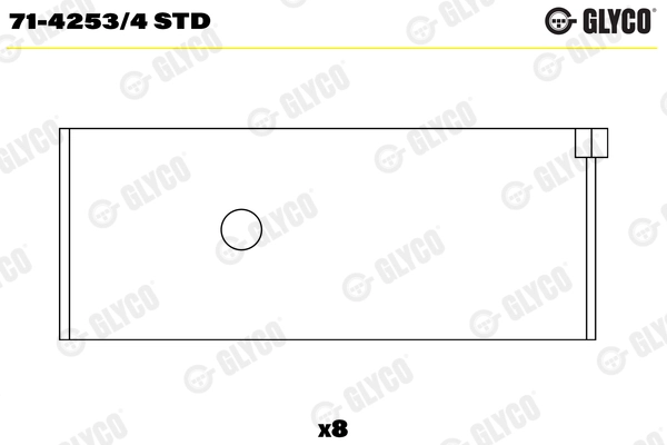 71-4253/4 STD GLYCO Шатунный подшипник (фото 1)