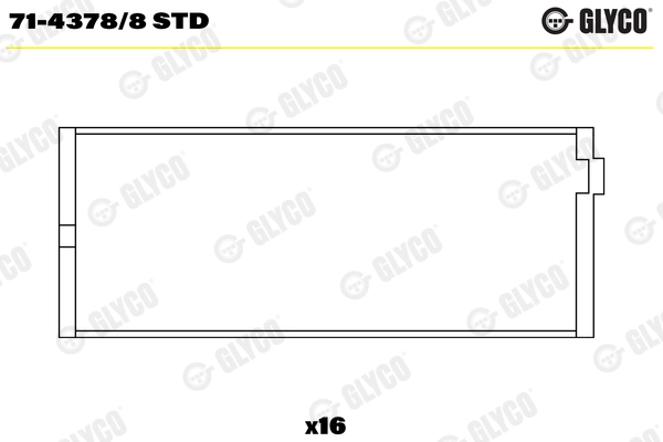 71-4378/8 STD GLYCO Шатунный подшипник (фото 1)