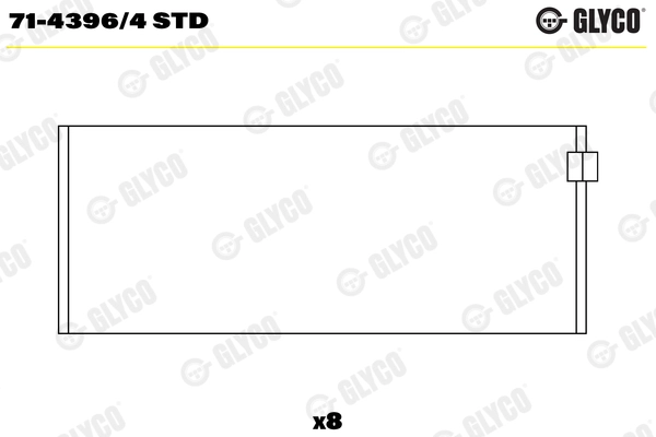 71-4396/4 STD GLYCO Шатунный подшипник (фото 1)