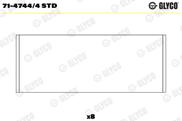71-4744/4 STD GLYCO Шатунный подшипник (фото 1)