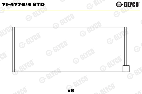 71-4776/4 STD GLYCO Шатунный подшипник (фото 1)