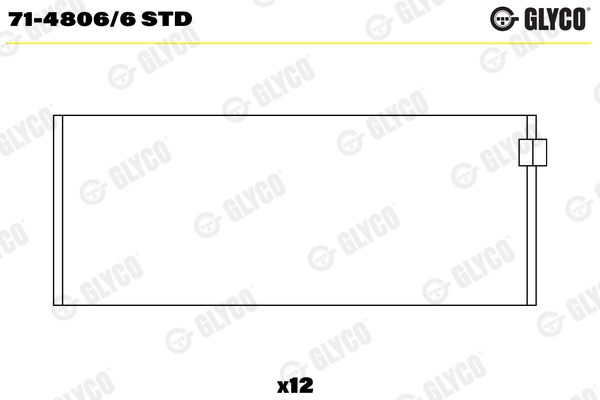 71-4806/6 STD GLYCO Шатунный подшипник (фото 1)