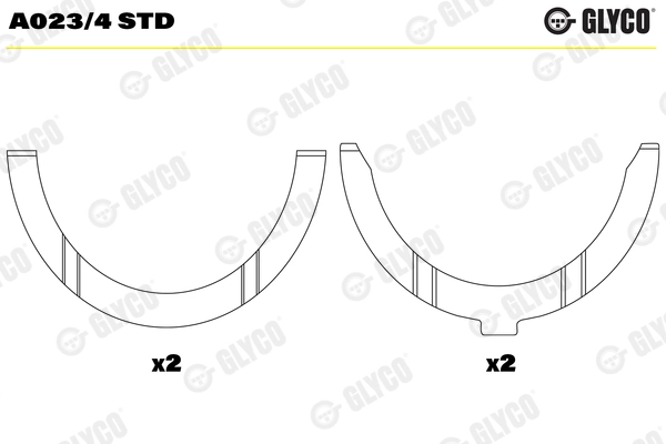 A023/4 STD GLYCO Дистанционная шайба, коленчатый вал (фото 1)