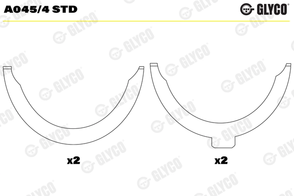 A045/4 STD GLYCO Дистанционная шайба, коленчатый вал (фото 1)