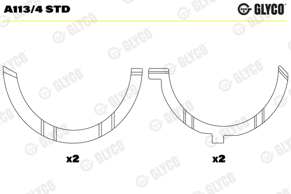 A113/4 STD GLYCO Дистанционная шайба, коленчатый вал (фото 1)