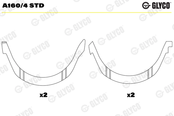 A160/4 STD GLYCO Дистанционная шайба, коленчатый вал (фото 1)
