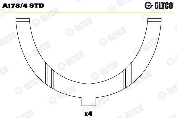 A178/4 STD GLYCO Дистанционная шайба, коленчатый вал (фото 1)