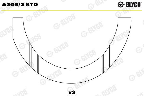 A209/2 STD GLYCO Дистанционная шайба, коленчатый вал (фото 1)