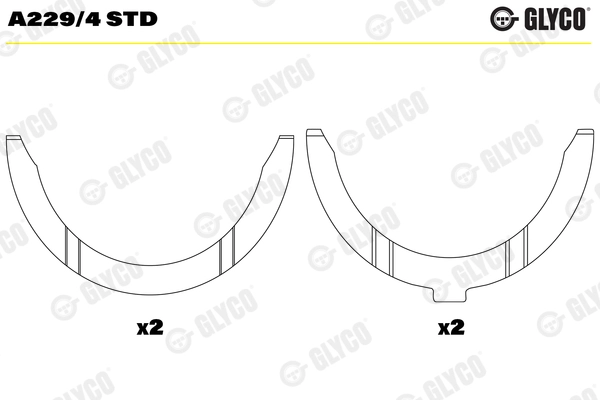 A229/4 STD GLYCO Дистанционная шайба, коленчатый вал (фото 1)