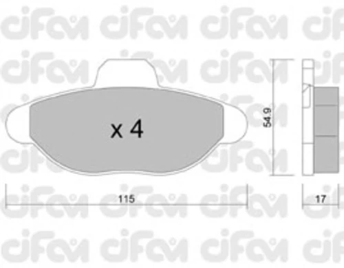 822-137-0 CIFAM Комплект тормозных колодок, дисковый тормоз (фото 2)
