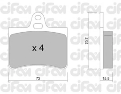 822-333-0 CIFAM Комплект тормозных колодок, дисковый тормоз (фото 2)