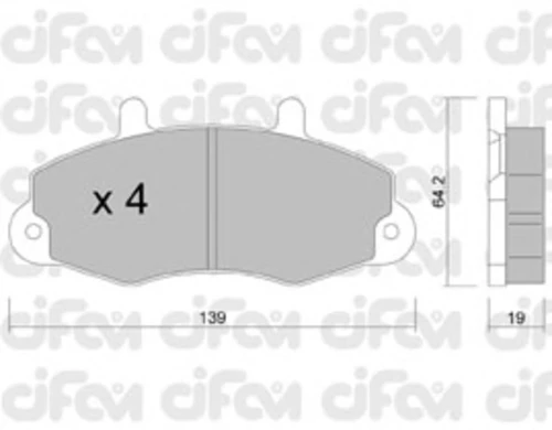 822-194-0 CIFAM Комплект тормозных колодок, дисковый тормоз (фото 2)