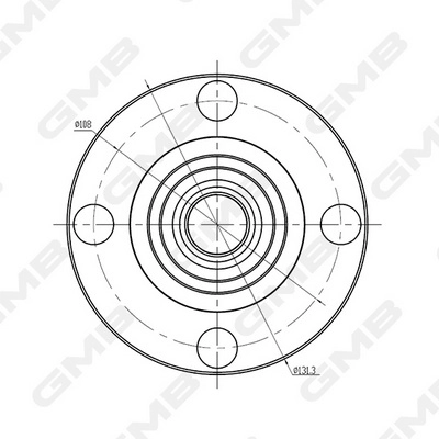GH10320 GMB Ступица колеса (фото 2)