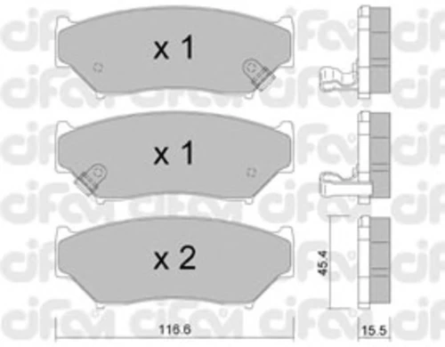 822-136-0 CIFAM Комплект тормозных колодок, дисковый тормоз (фото 2)
