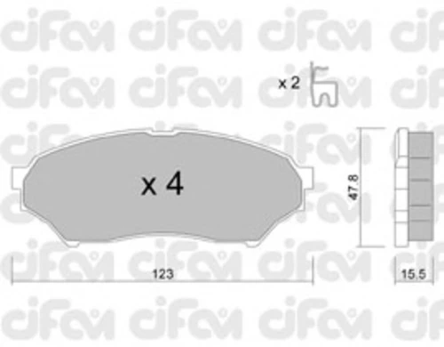 822-397-0 CIFAM Комплект тормозных колодок, дисковый тормоз (фото 2)