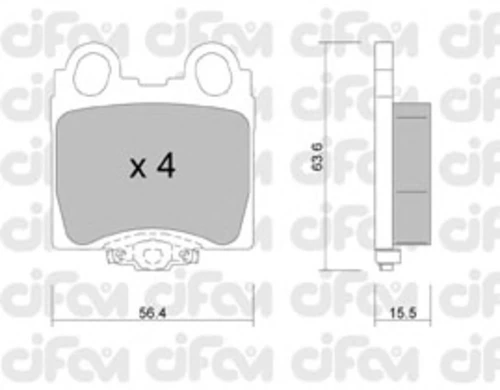 822-758-0 CIFAM Комплект тормозных колодок, дисковый тормоз (фото 2)