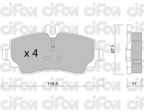 822-310-0 CIFAM Комплект тормозных колодок, дисковый тормоз (фото 2)