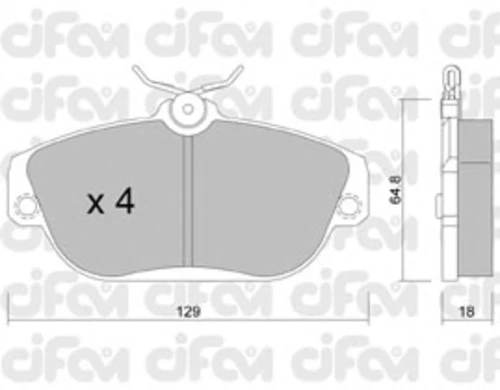 822-132-0 CIFAM Комплект тормозных колодок, дисковый тормоз (фото 2)
