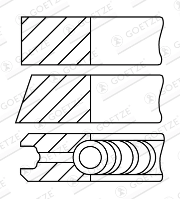 08-429100-10 GOETZE Комплект поршневых колец (фото 1)
