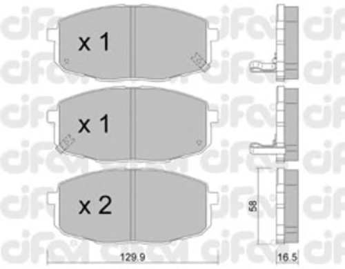 822-513-0 CIFAM Комплект тормозных колодок, дисковый тормоз (фото 2)