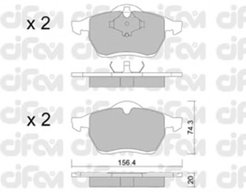 822-279-0 CIFAM Комплект тормозных колодок, дисковый тормоз (фото 2)