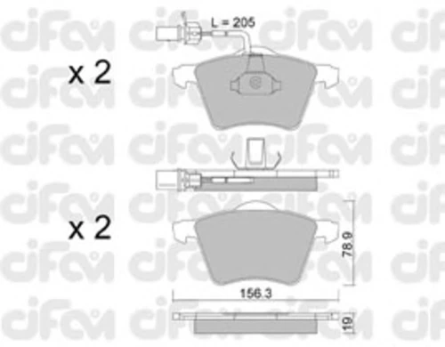 822-550-1 CIFAM Комплект тормозных колодок, дисковый тормоз (фото 2)