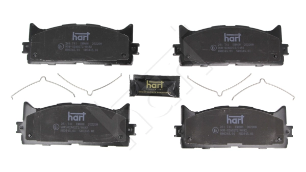 261 741 Hart Комплект тормозных колодок, дисковый тормоз (фото 2)