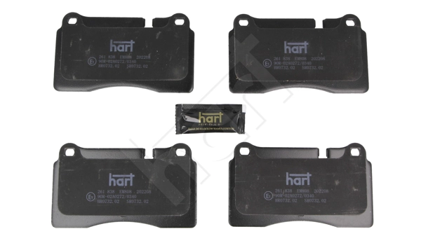 261 838 Hart Комплект тормозных колодок, дисковый тормоз (фото 2)