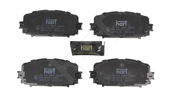 261 843 Hart Комплект тормозных колодок, дисковый тормоз (фото 2)