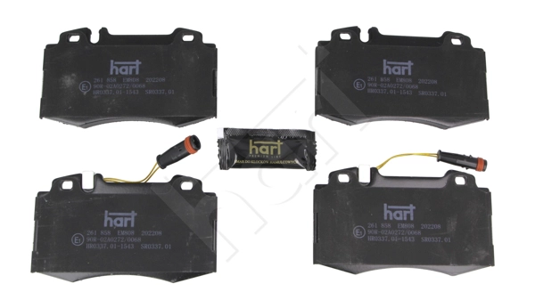 261 858 Hart Комплект тормозных колодок, дисковый тормоз (фото 2)
