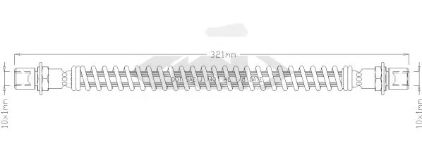 340524 GKN SPIDAN/LOEBRO Тормозной шланг (фото 1)